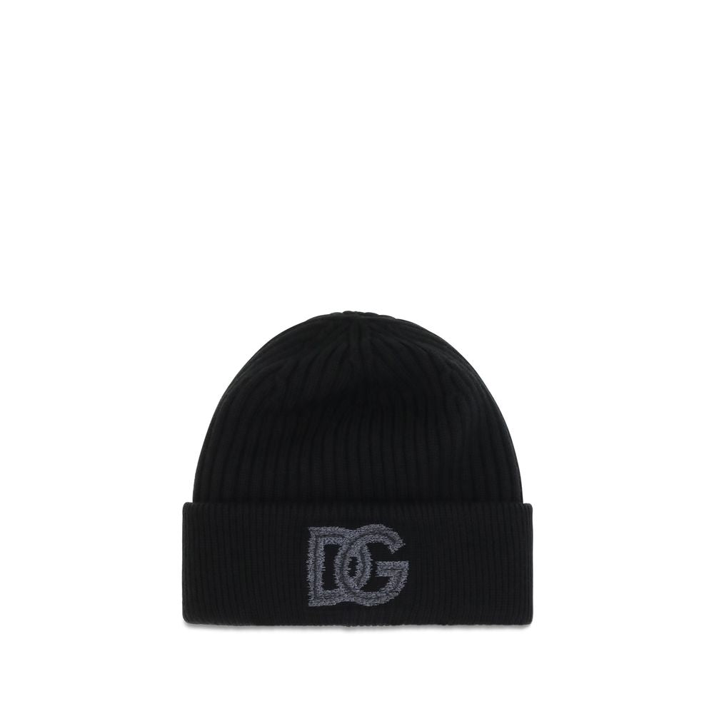 Dolce & Gabbana Black Wool Beanie