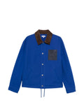 LOEWE corduroy-collar Anagram-patch jacket