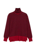 AMI Paris Sailor striped wool and silk turtleneck sweater