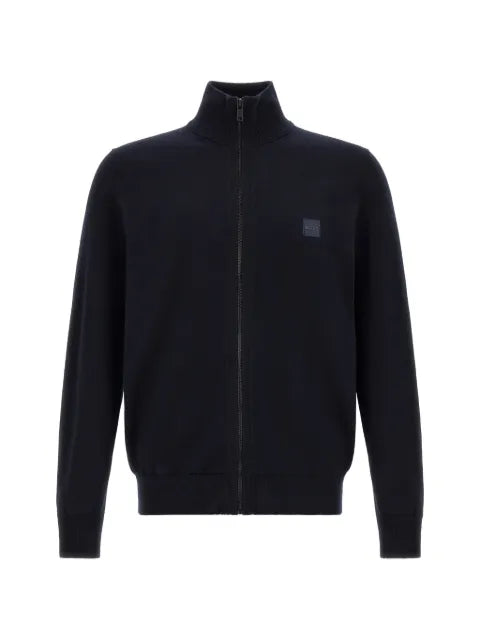BOSS knitted jacket in cotton and cashmere