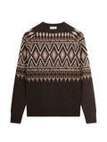 Ballantyne sweater with geometric intarsia