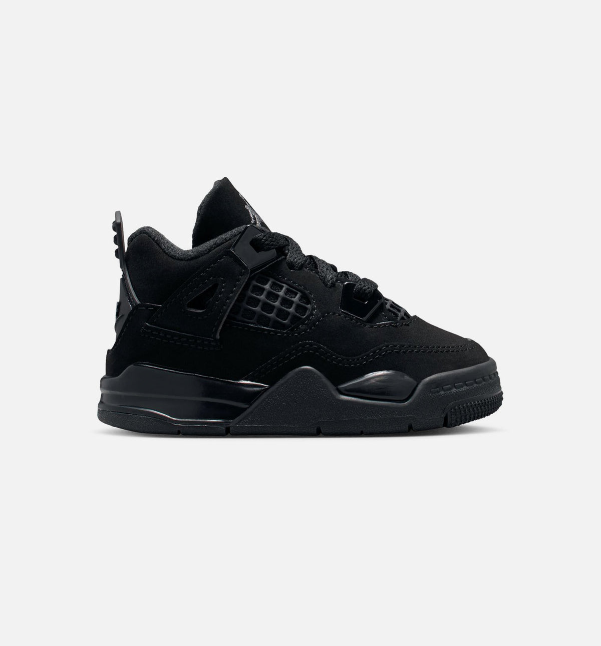 Air Jordan 4 Retro Black Cat – Infant/Toddler Lifestyle Shoe in Black/Black/Light Graphite