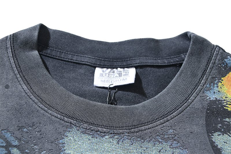 VALE USA Washed Black Graphic T-Shirt