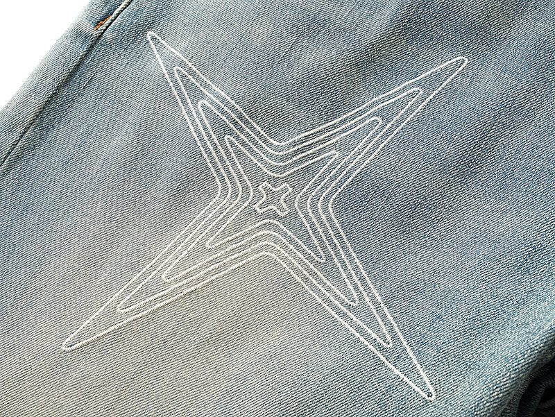 Purple Brand Star Graphic Light Blue Jeans