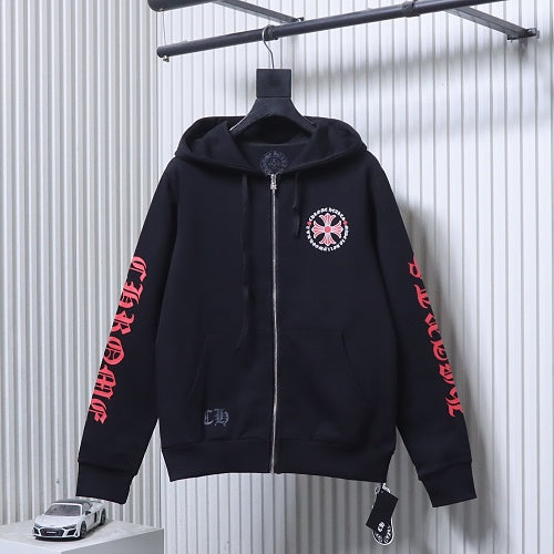 Chrome Hearts Made In Hollywood Plus Cross Zip Up Hoodie