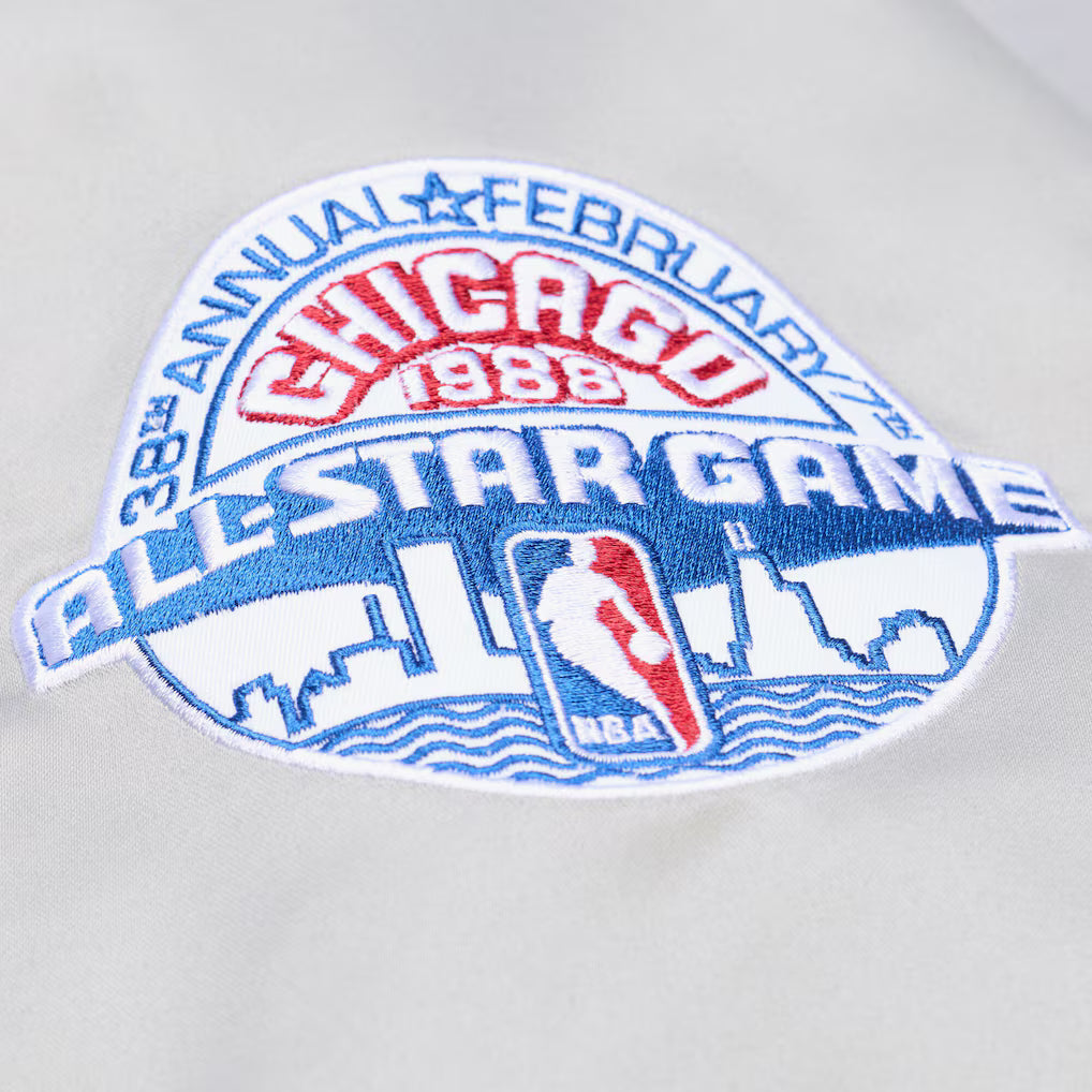 M&N NBA Chicago Bulls Thunderstorm Lightweight Satin Jacket