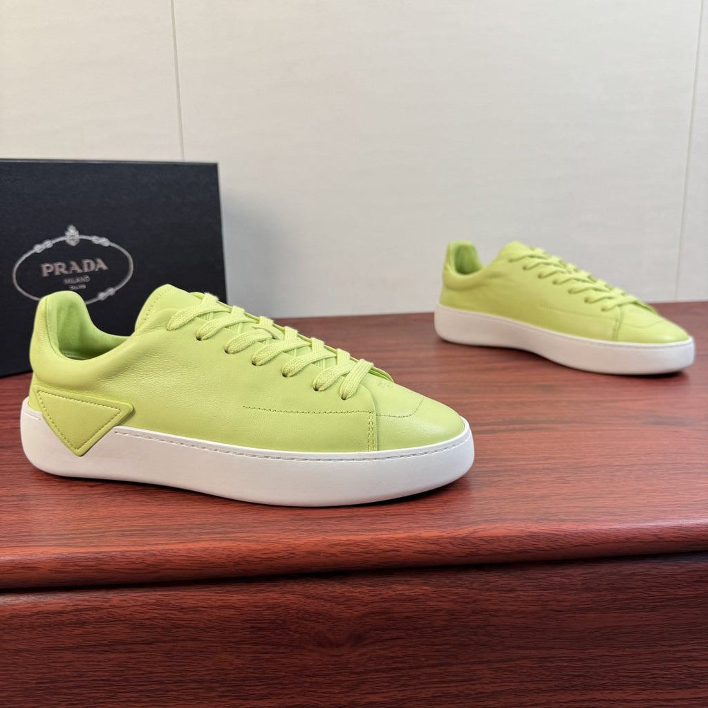 Prada Men's Triangle Detail Low-Top Sneakers