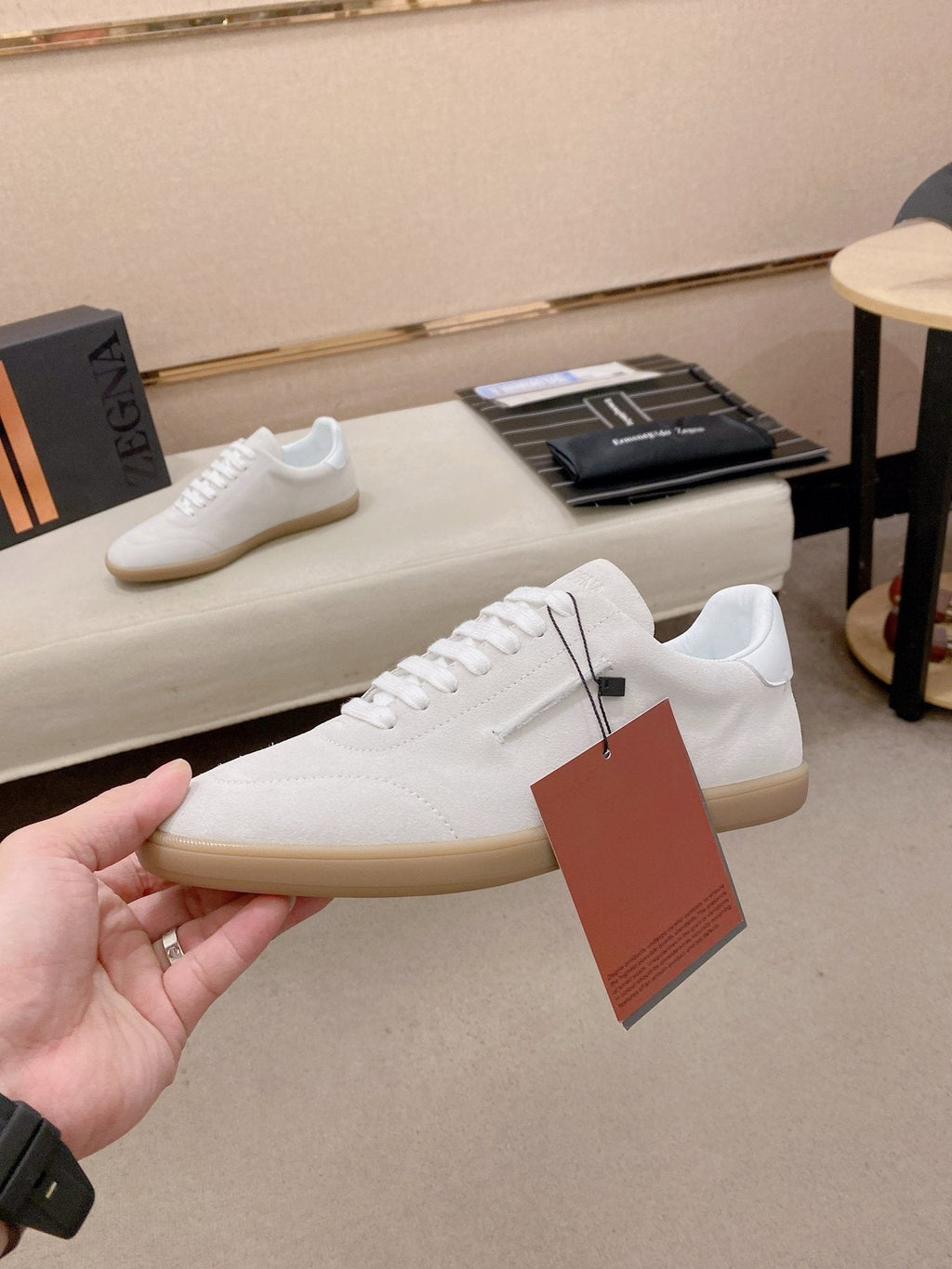 Zegna Men's Suede Low-Top Sneakers