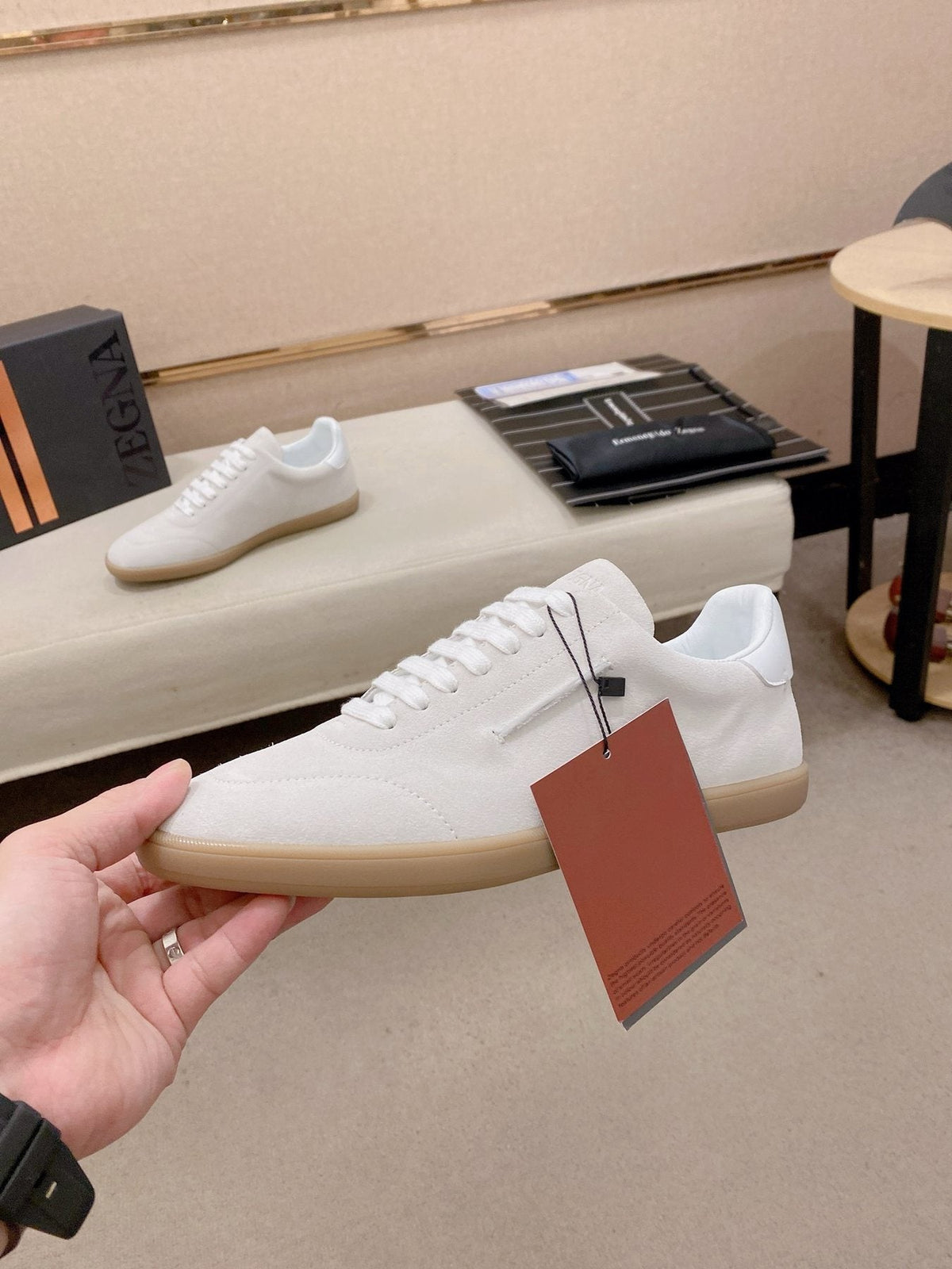 Zegna Men's Suede Low-Top Sneakers