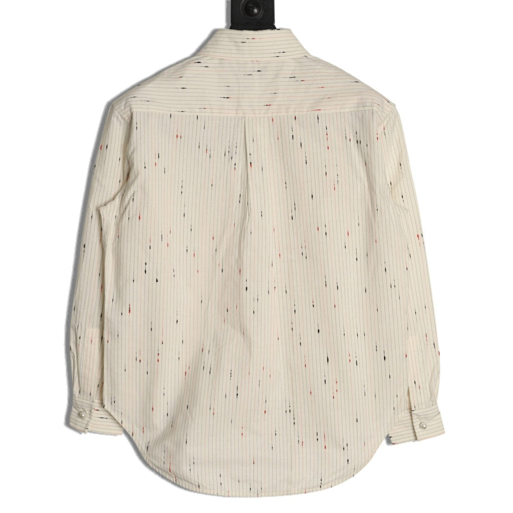 Chanel Stripe and Motif Long-Sleeve Shirt - Cream