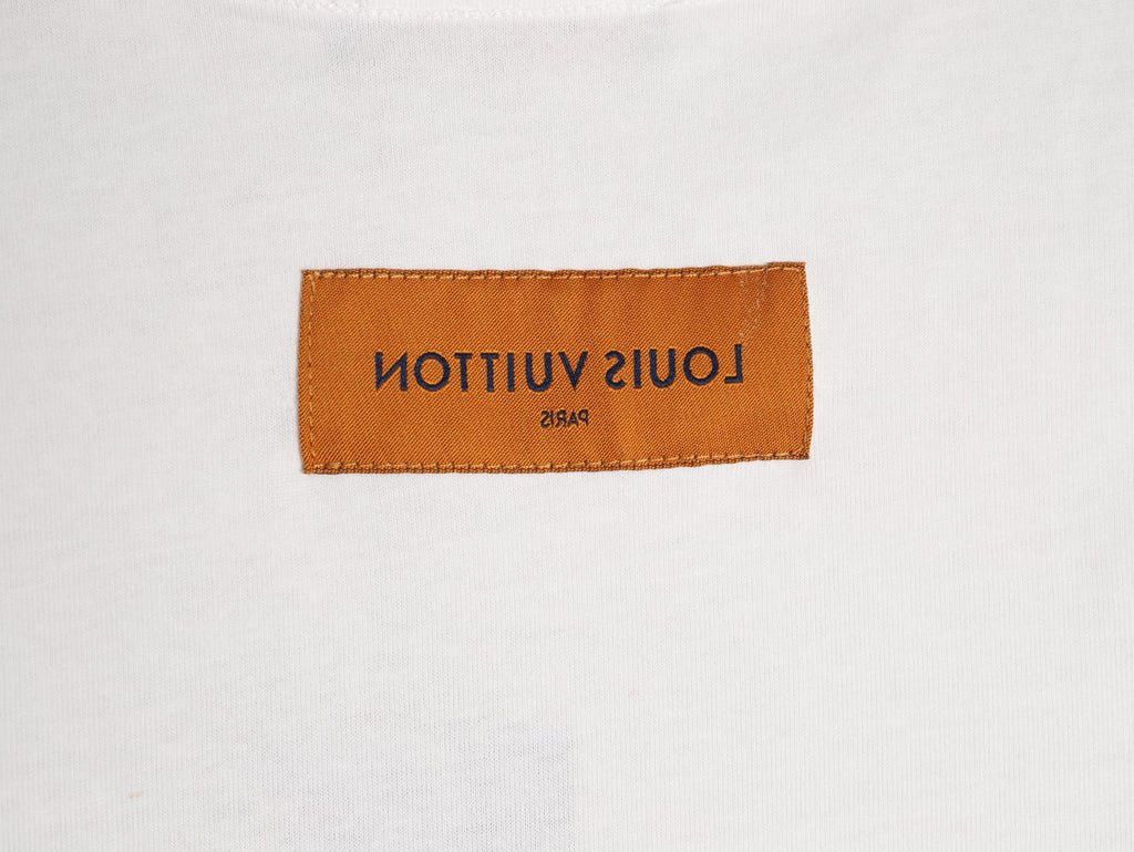 Louis Vuitton Four-Petal Motif and Lettering T-Shirt - Cream